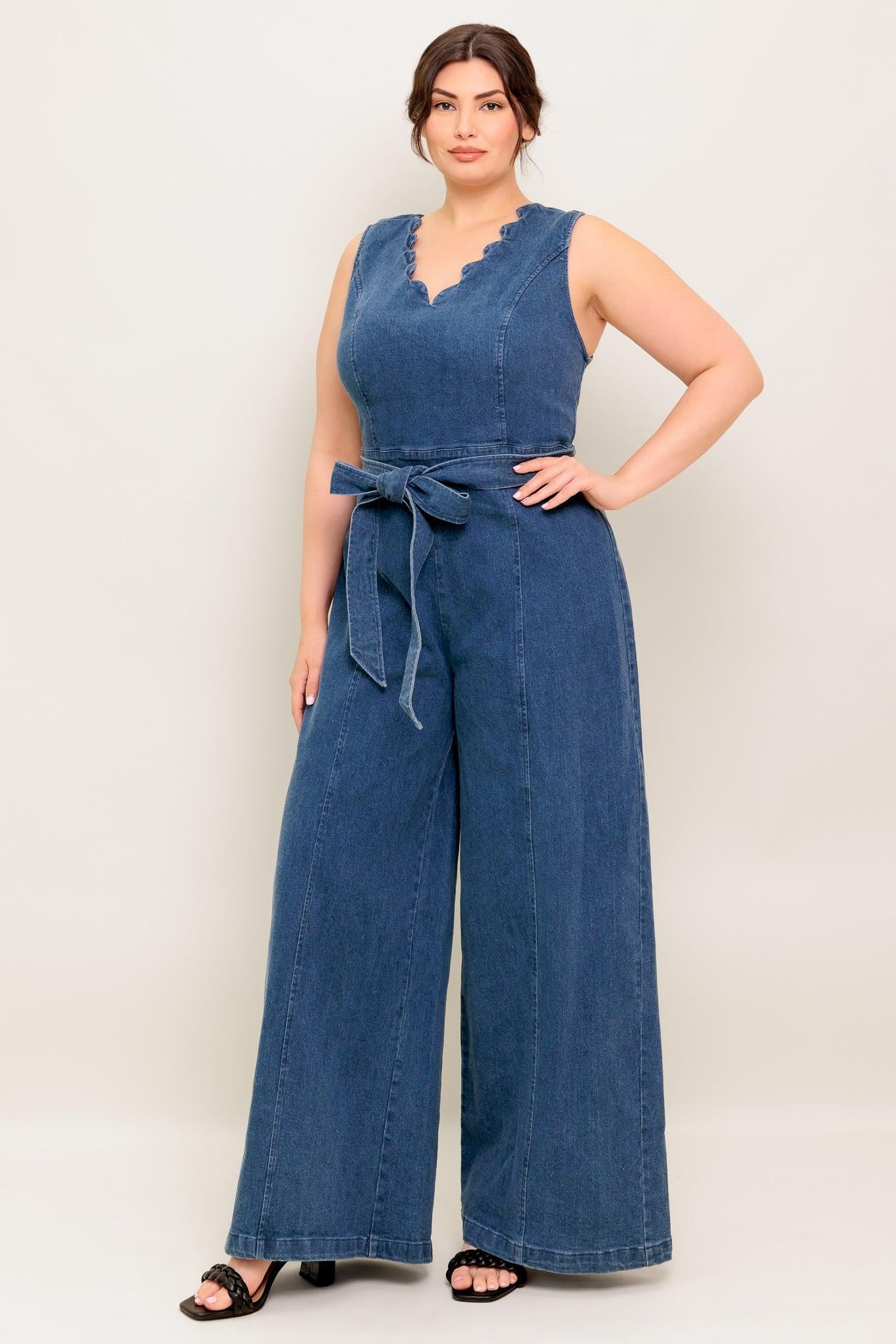 Where the Night Medium Indigo Denim Jumpsuit