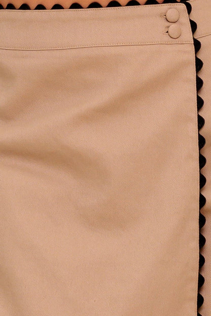 Wavy Line Woven Skort
