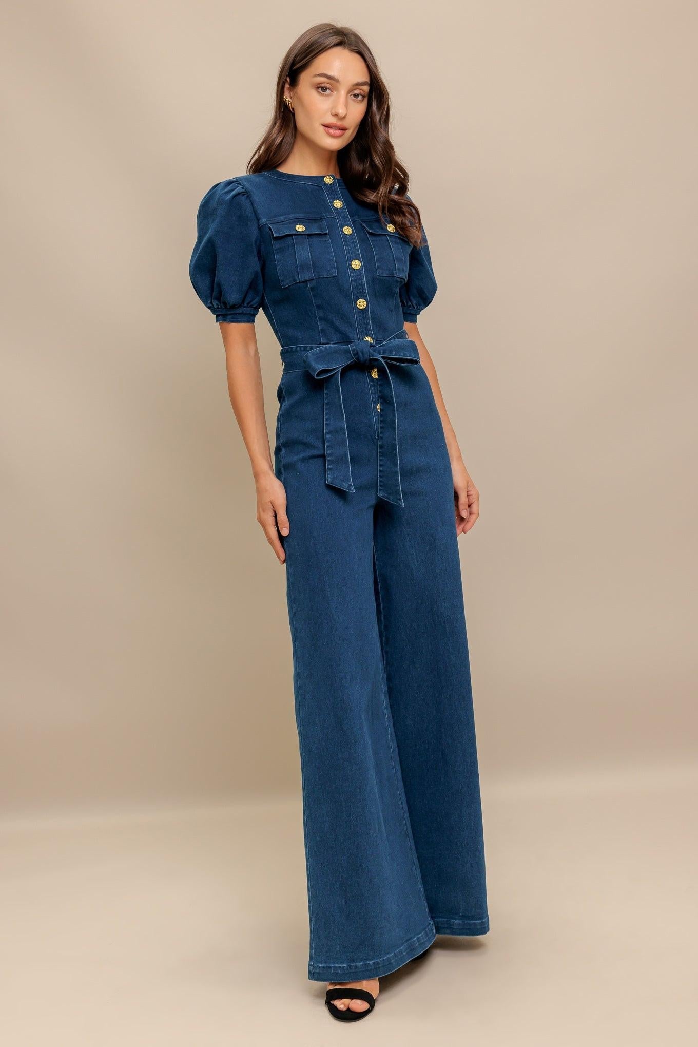 Utility Queen Denim Jumpsuit
