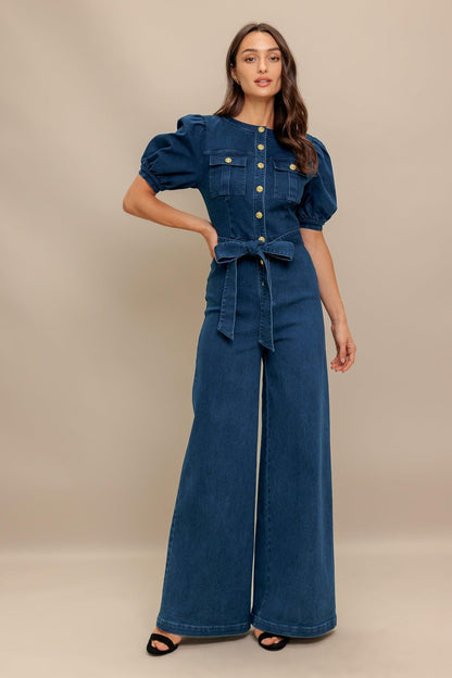 Utility Queen Denim Jumpsuit