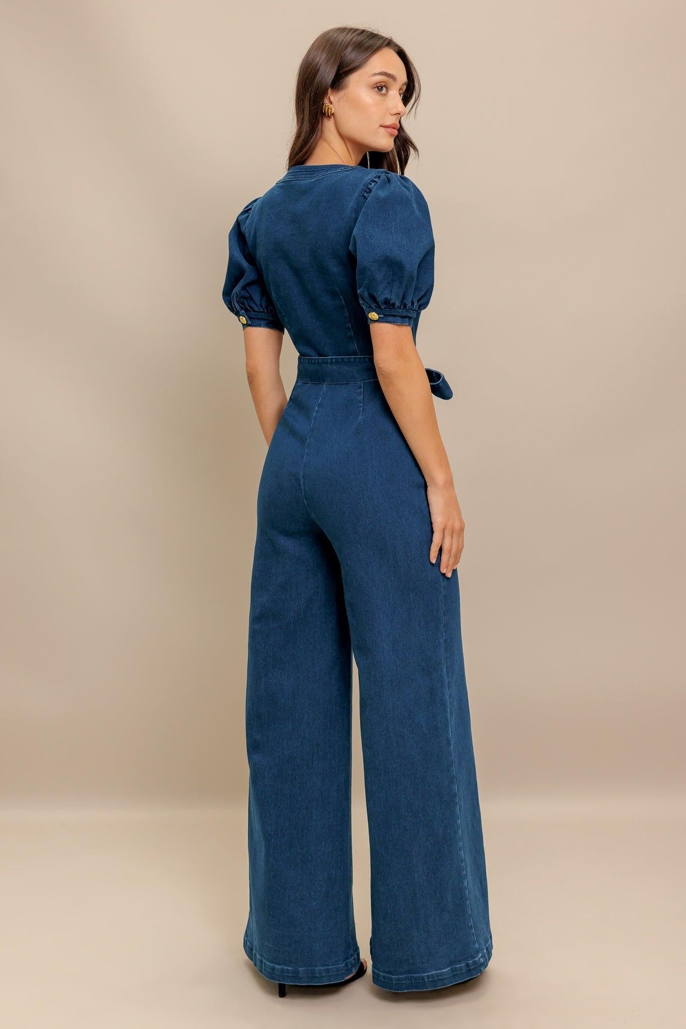 Utility Queen Denim Jumpsuit