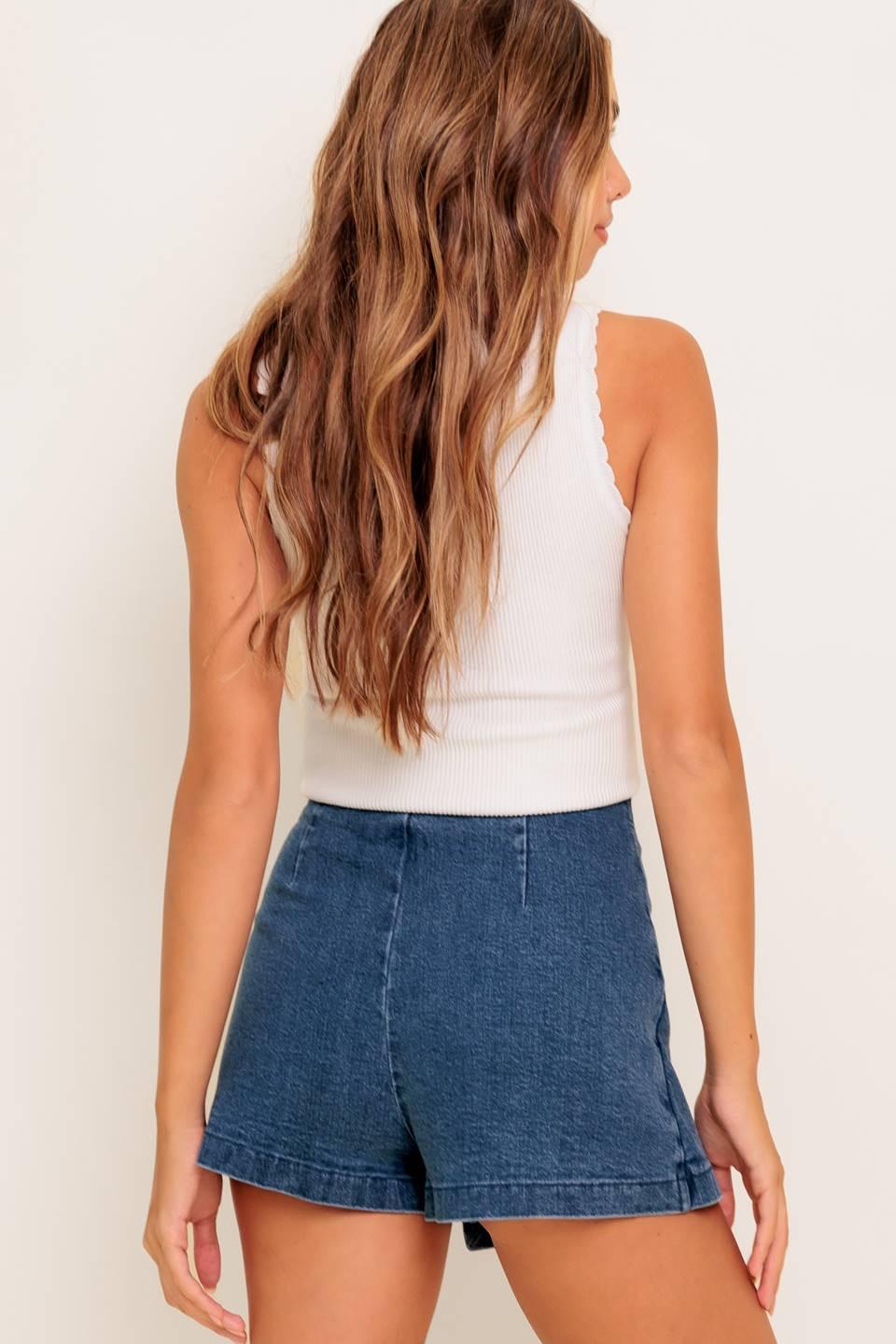 Wild Blue Mornings Denim Skort