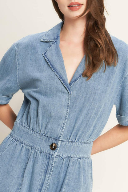 Quiet Luxury Lightweight Denim Jumpsuit