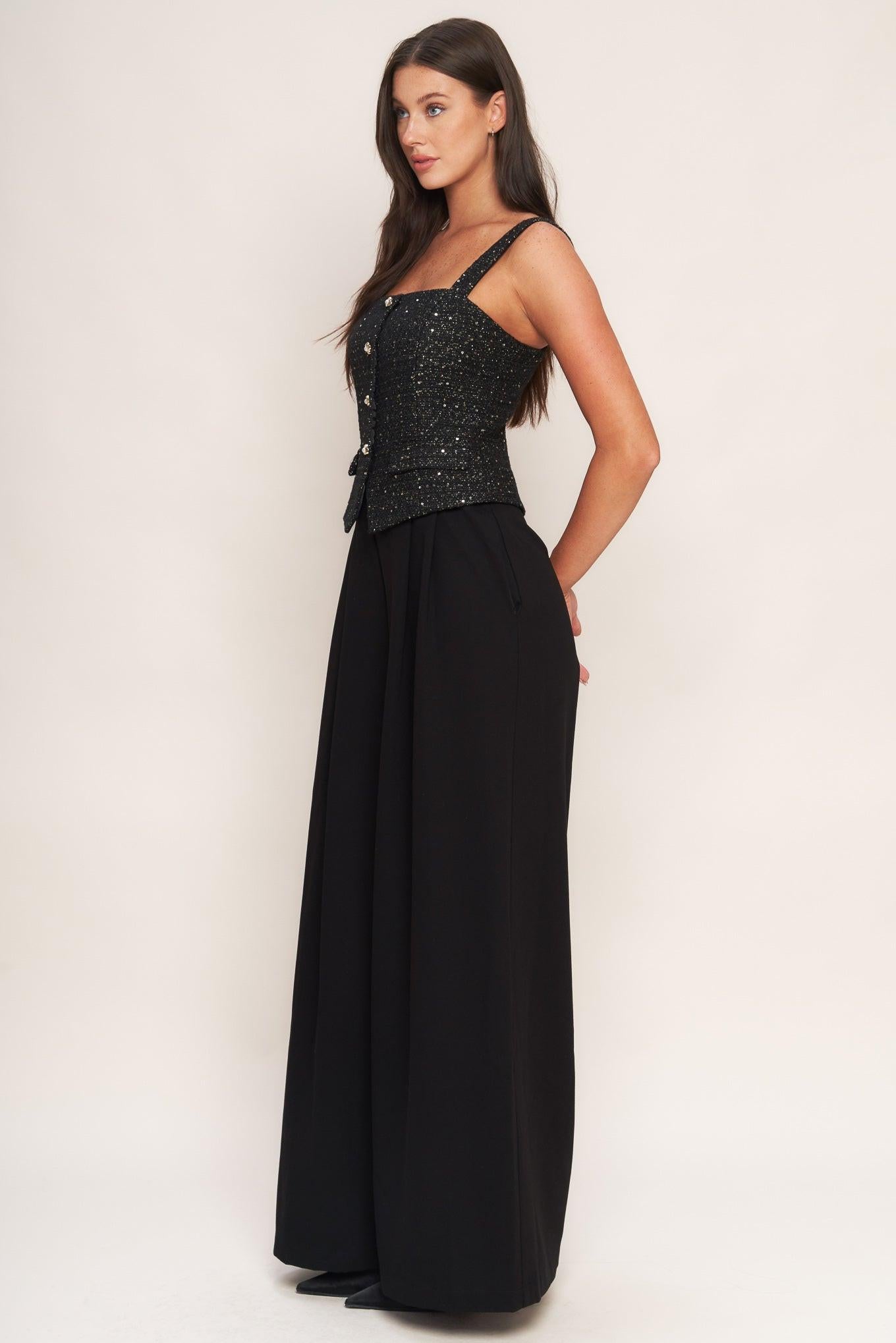 Midnight Parisienne Woven Jumpsuit