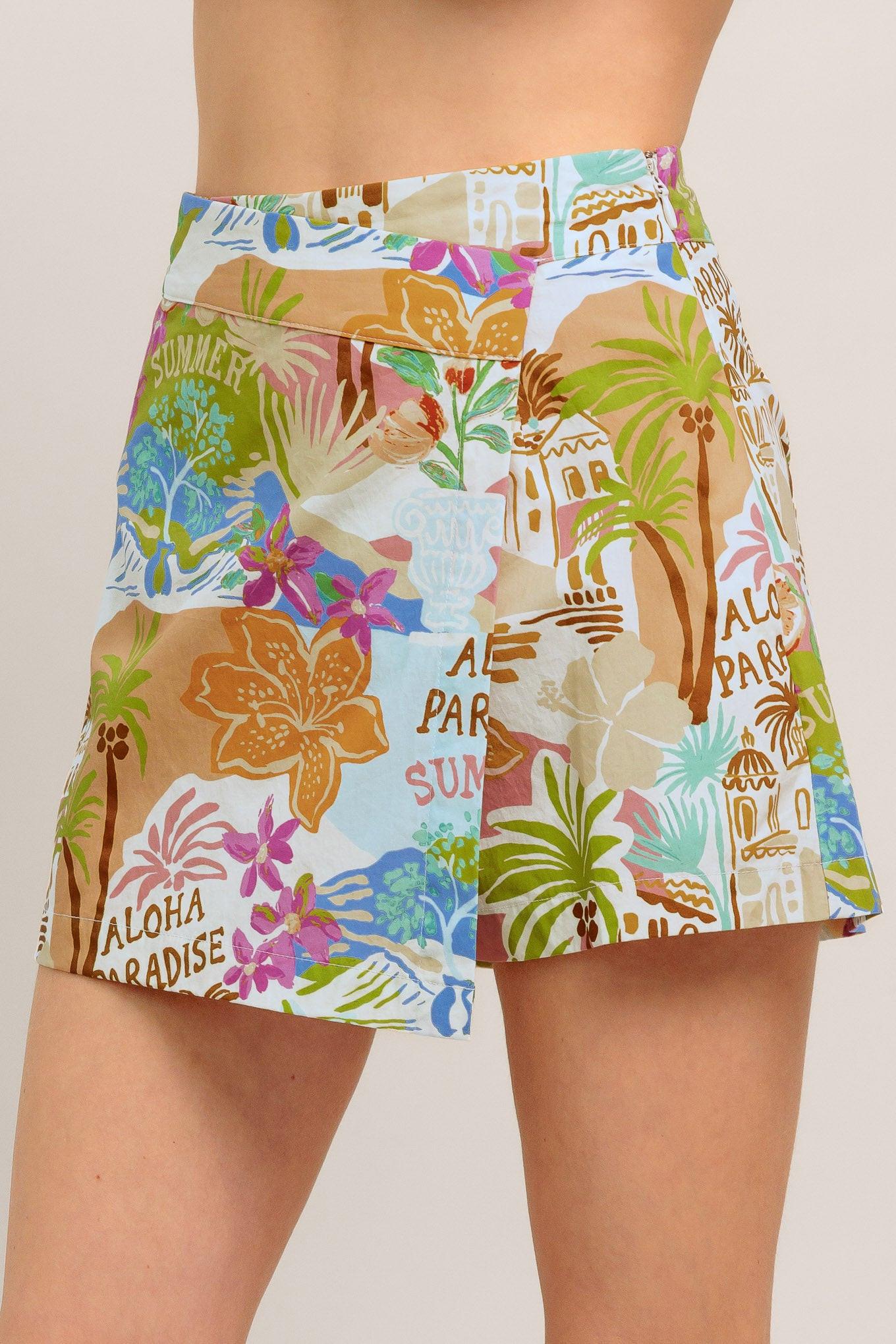 Sunshine Getaway Woven Skort