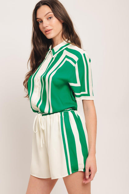 Riviera Stripe Woven Short