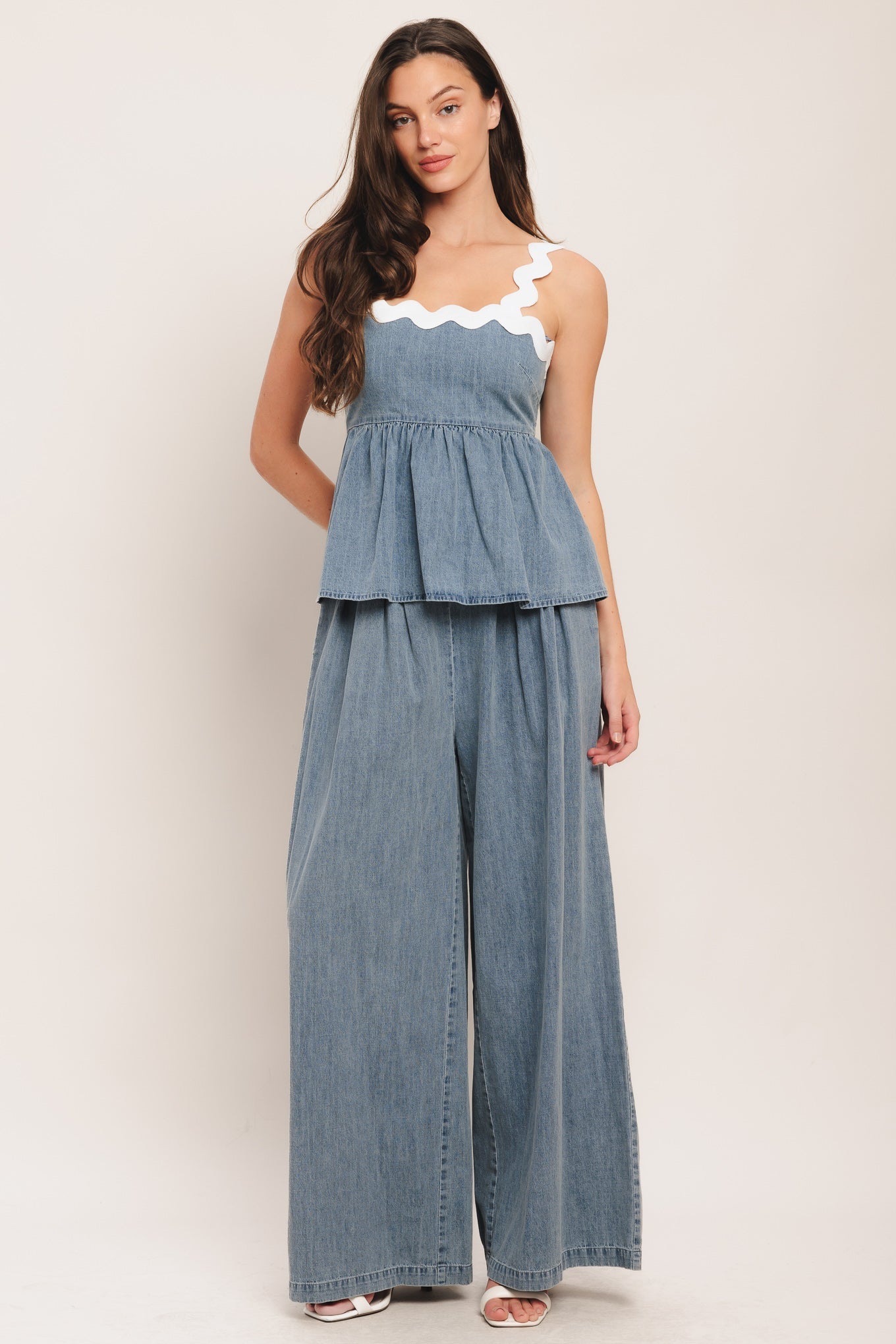 Relaxed Drape Lightweight Denim Pants