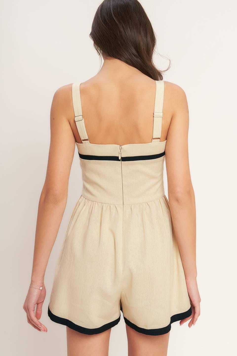 Lovely Line Woven Romper