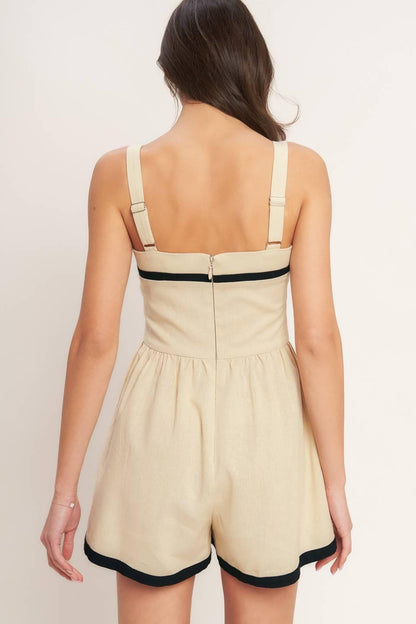 Lovely Line Woven Romper