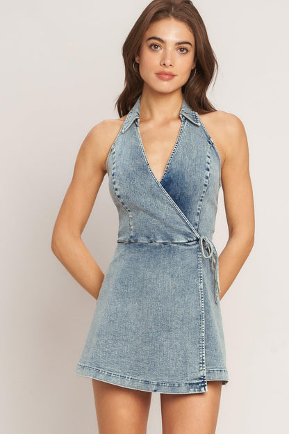 Casual Chic Denim Skort