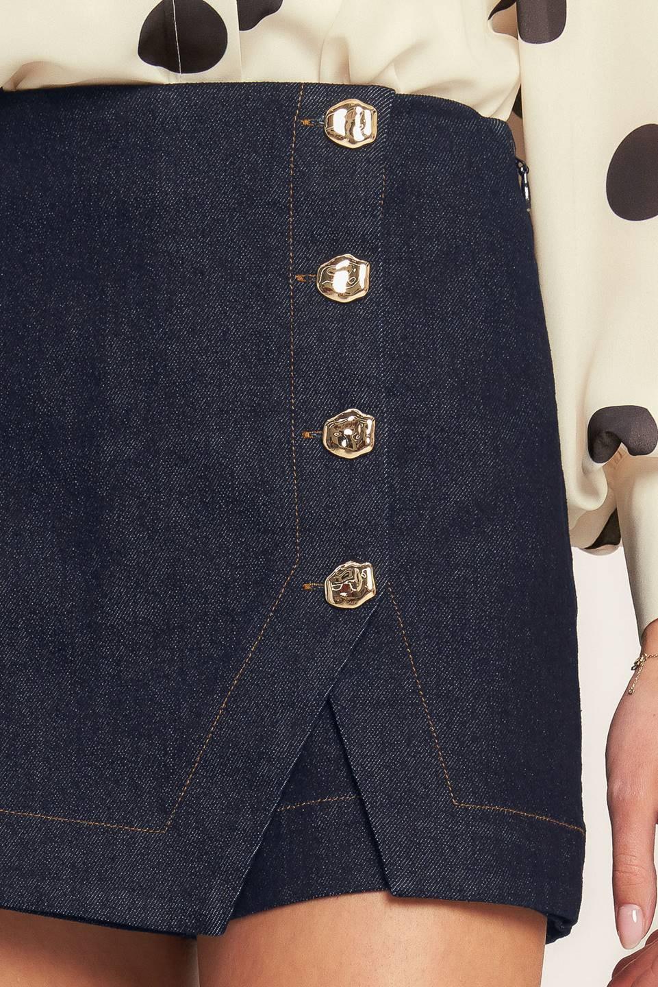 Modern Feminine Denim Skort