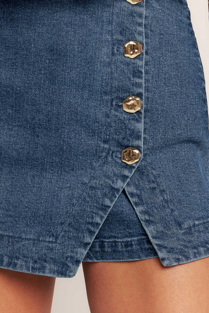 No Second Thought Denim Skirt
