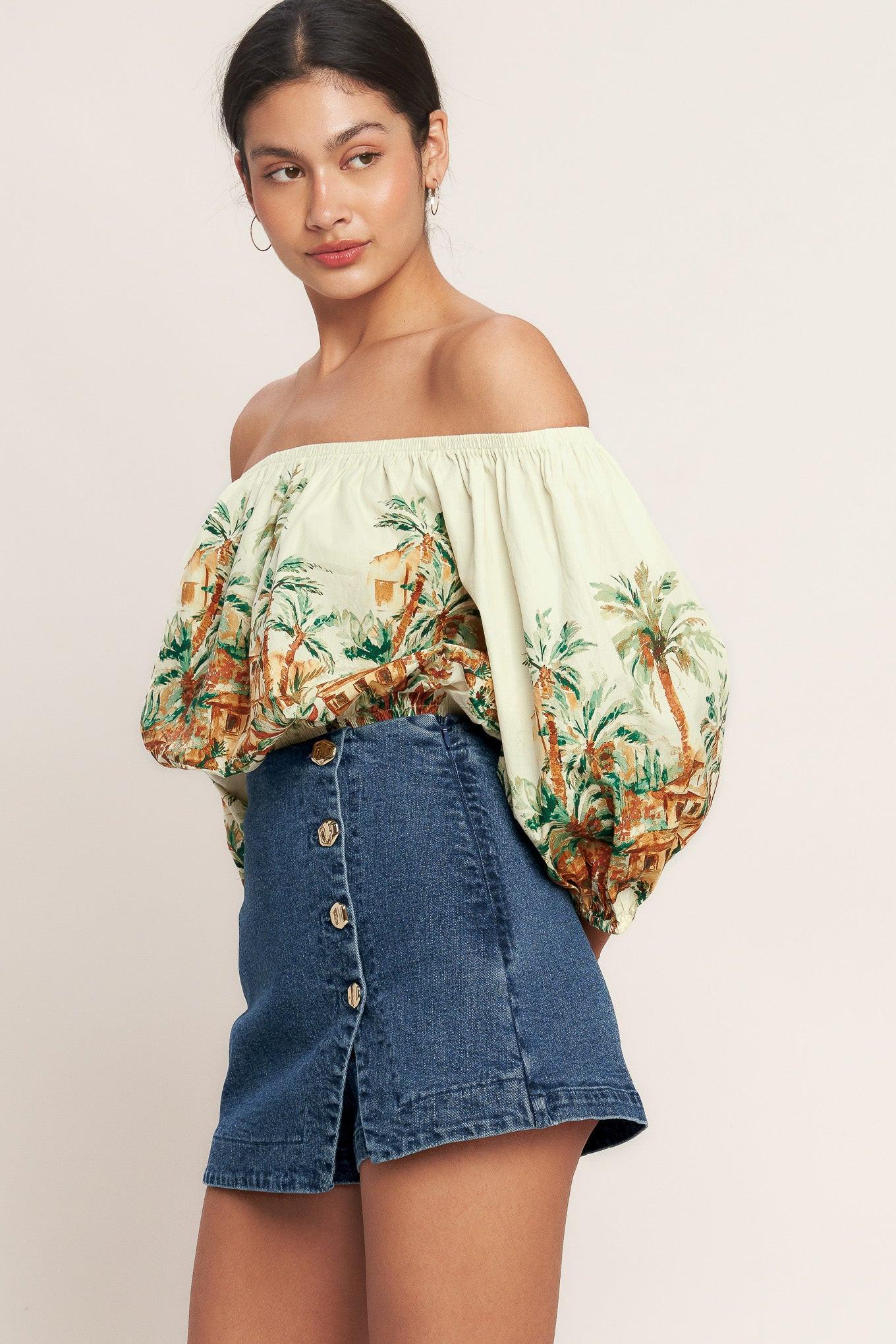 No Second Thought Denim Skirt