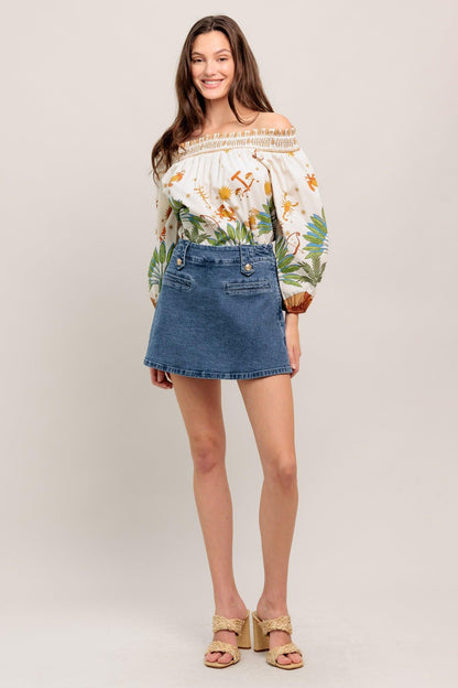 Heart Eyes Denim Skort