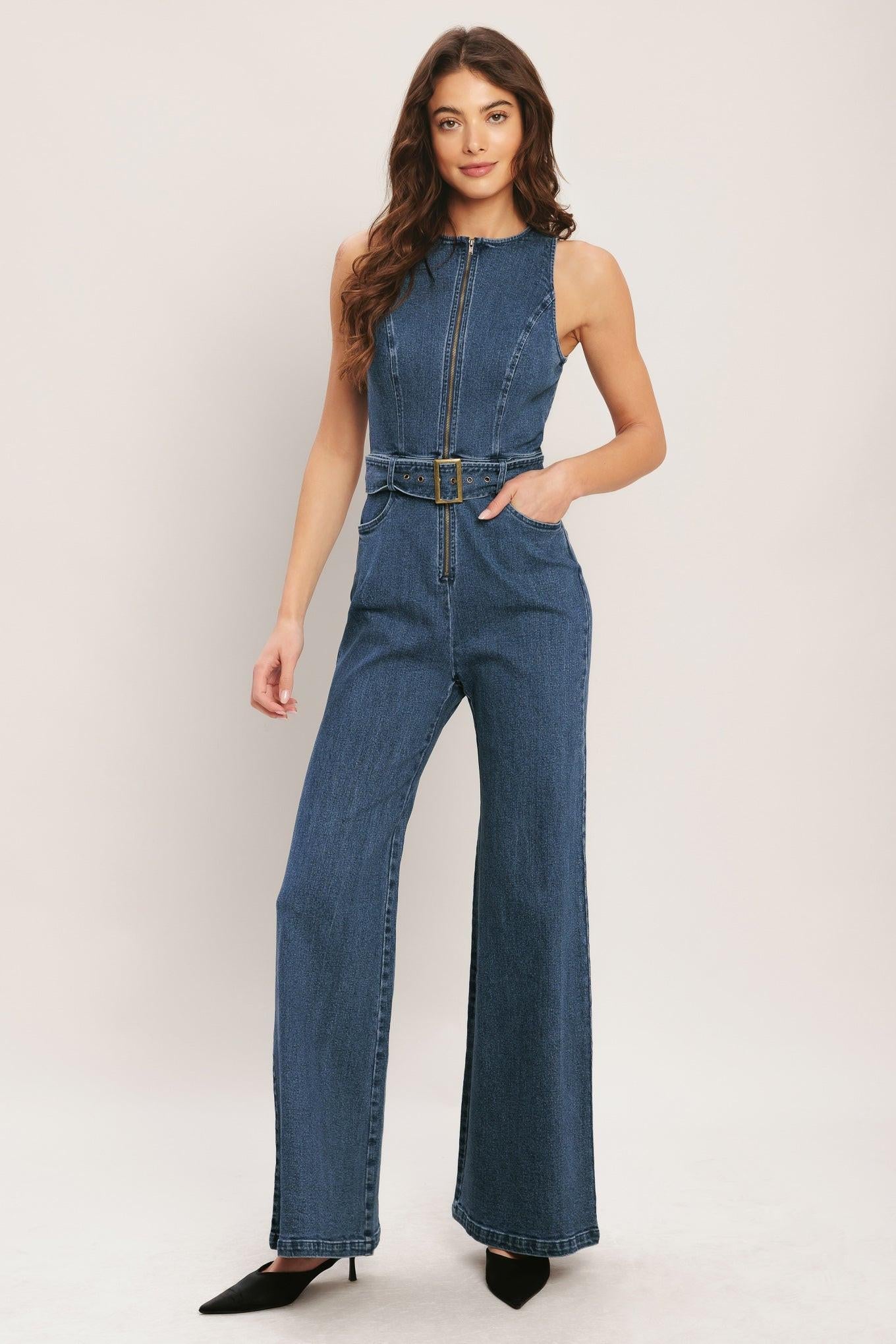 Street Chic Denim Jumpsuit