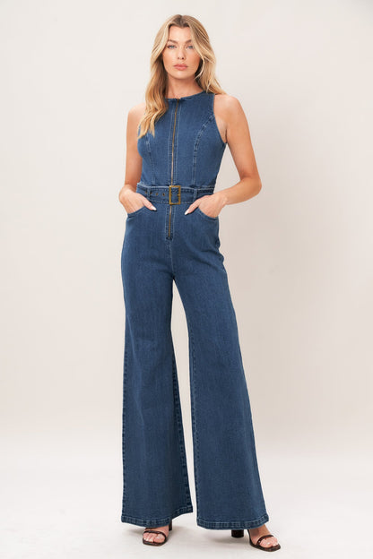 Street Chic Denim Jumpsuit