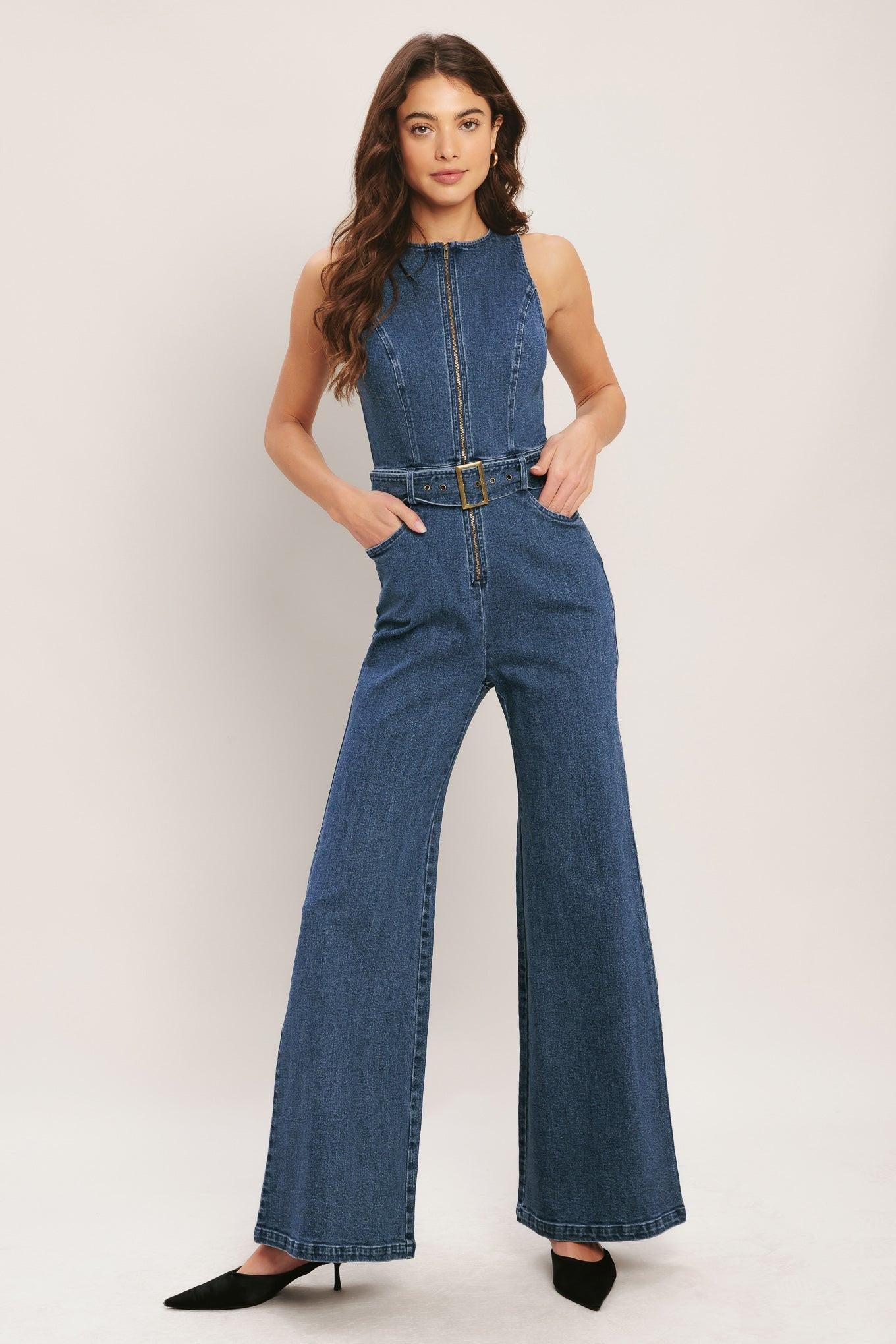 Street Chic Denim Jumpsuit