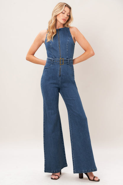 Street Chic Denim Jumpsuit