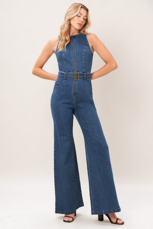 Street Chic Denim Jumpsuit