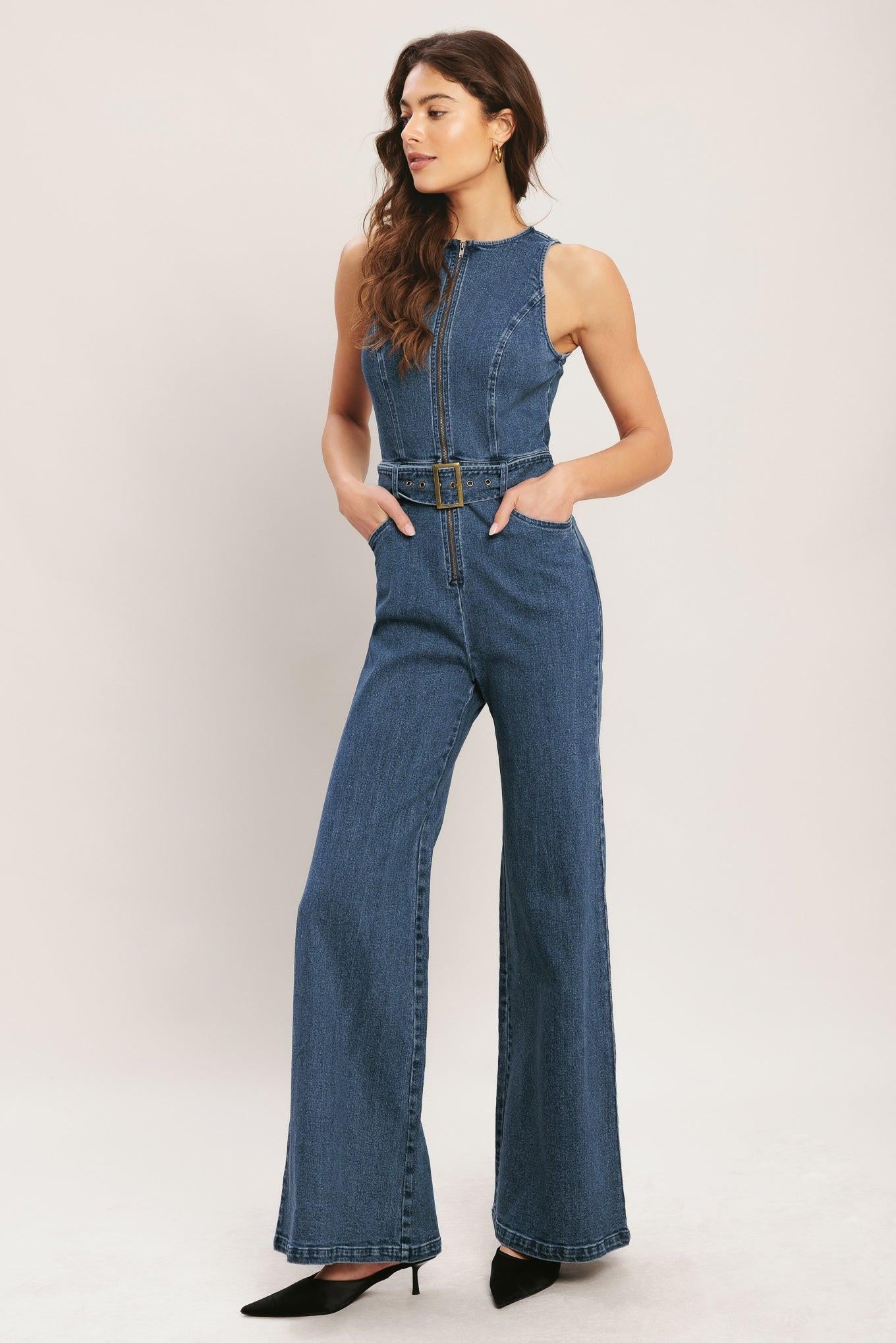 Street Chic Denim Jumpsuit