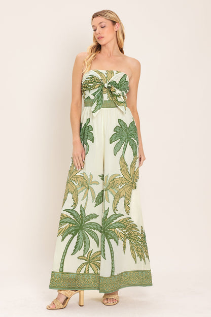 Palm Society Woven Jumpsuit