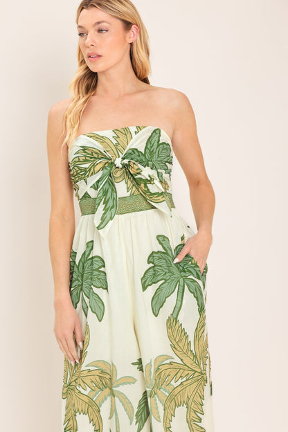 Palm Society Woven Jumpsuit