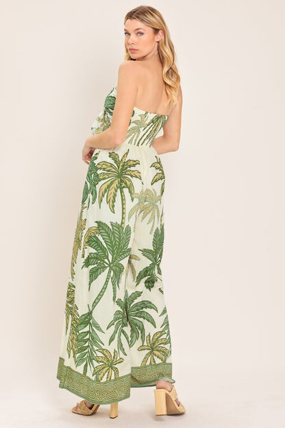 Palm Society Woven Jumpsuit