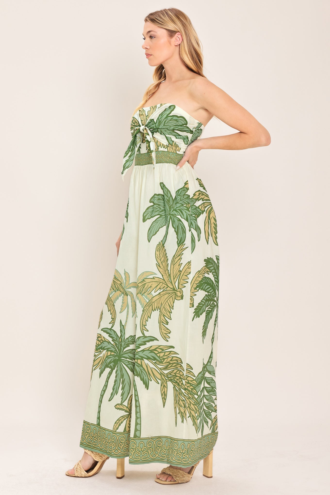 Palm Society Woven Jumpsuit