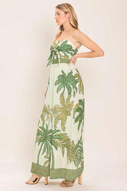 Palm Society Woven Jumpsuit