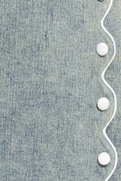 Sweet Detail Denim Skort