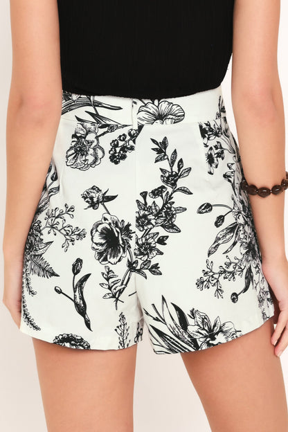 Vintage Botanical Woven Shorts