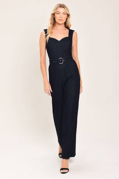 Modern Sweethear Denim Jumpsuit