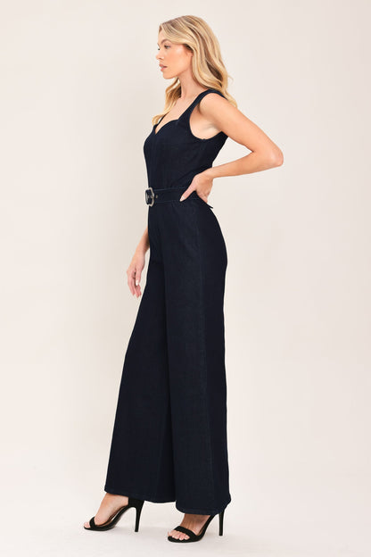Modern Sweethear Denim Jumpsuit