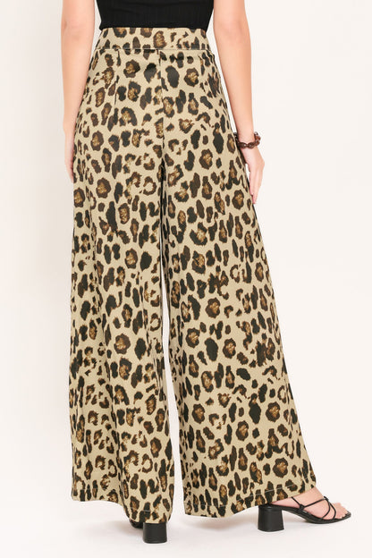 Jungle Glam Woven Wide Leg Pants