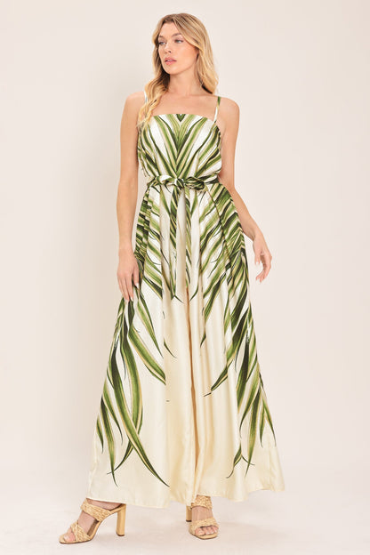 Resort Canvas Woven Jumpsuit