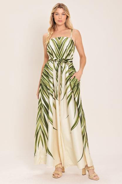 Resort Canvas Woven Jumpsuit