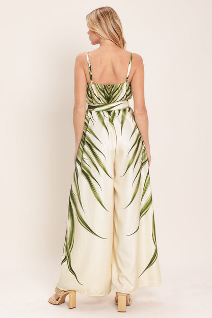 Resort Canvas Woven Jumpsuit