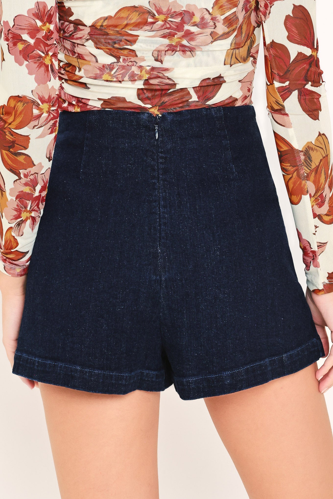 Autumn Leaf Denim Skort