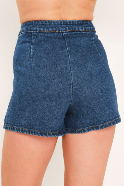 Western Pocket Denim Skort
