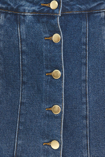 Western Pocket Denim Skort