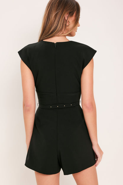 Classic Allure Woven Romper