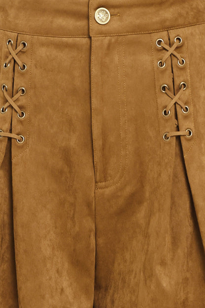 Amber Arabesque Aura Faux Suede Shorts