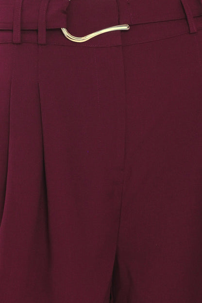 City Chic Buckle Belted Culotte Pants