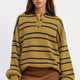 Khaki Navy Stripe