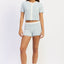 Ivory Blue Stripe