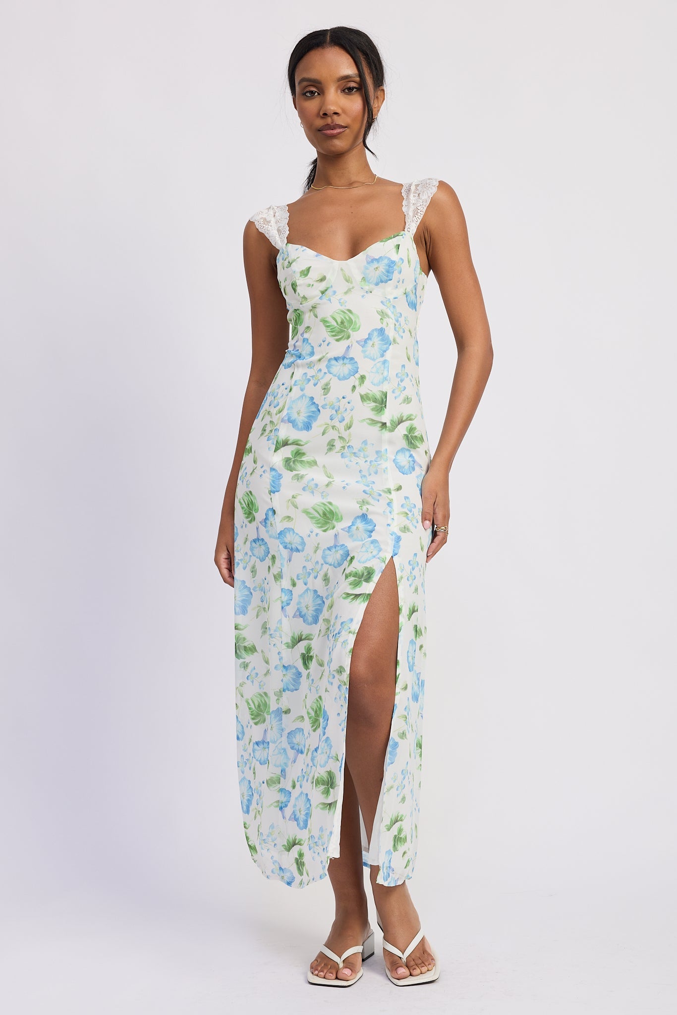 dress floral chiffon polyester Cassia Maxi Dress – Zulily