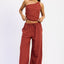 Burgundy Ivory Stripe