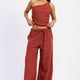 Burgundy Ivory Stripe