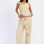 Cream Blue Stripe