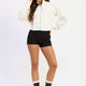 Off White Black Polka Dot